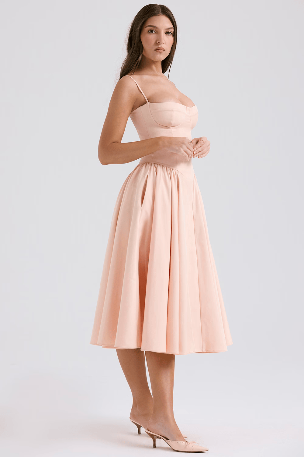 Felicity Sleeveless Corset Midi Dress