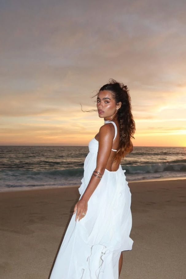Seraphina | Ruffle Strapless Maxi Dress - Lora Toronto