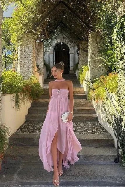 Seraphina | Ruffle Strapless Maxi Dress - Lora Toronto
