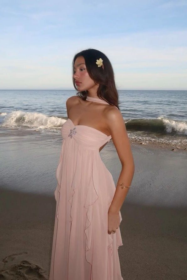 Seraphina | Ruffle Strapless Maxi Dress - Lora Toronto