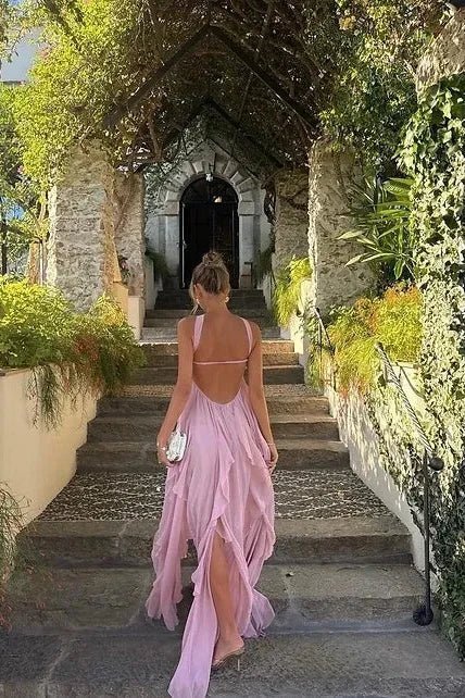 Seraphina | Ruffle Strapless Maxi Dress - Lora Toronto
