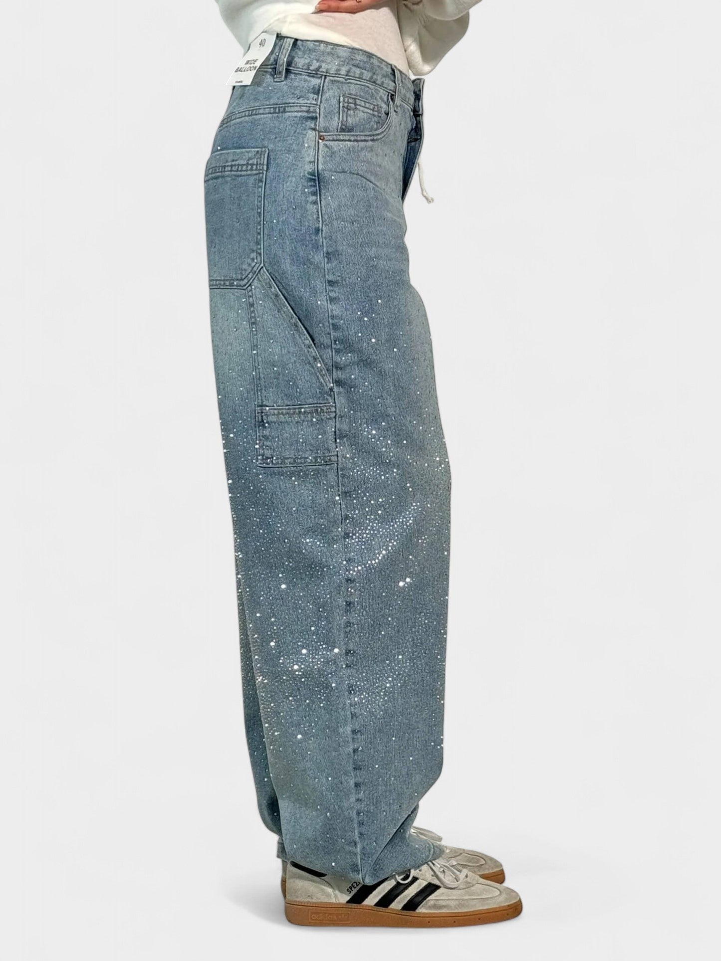 Sia | Diamond - Embellished Balloon Jeans - Lora Toronto