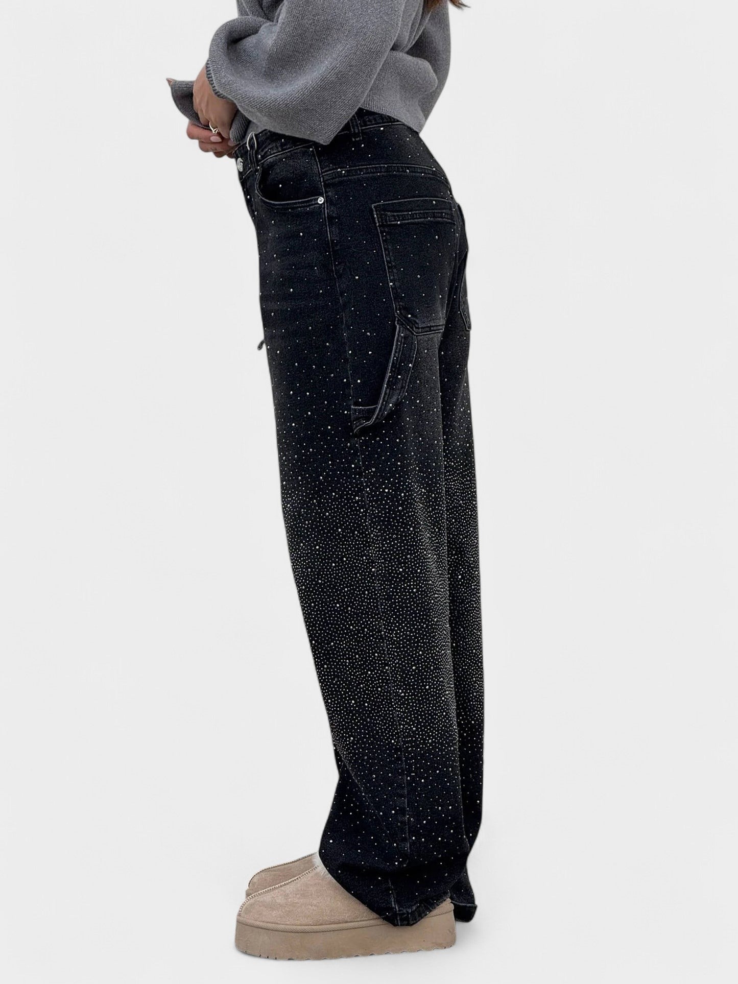 Sia | Diamond - Embellished Balloon Jeans - Lora Toronto