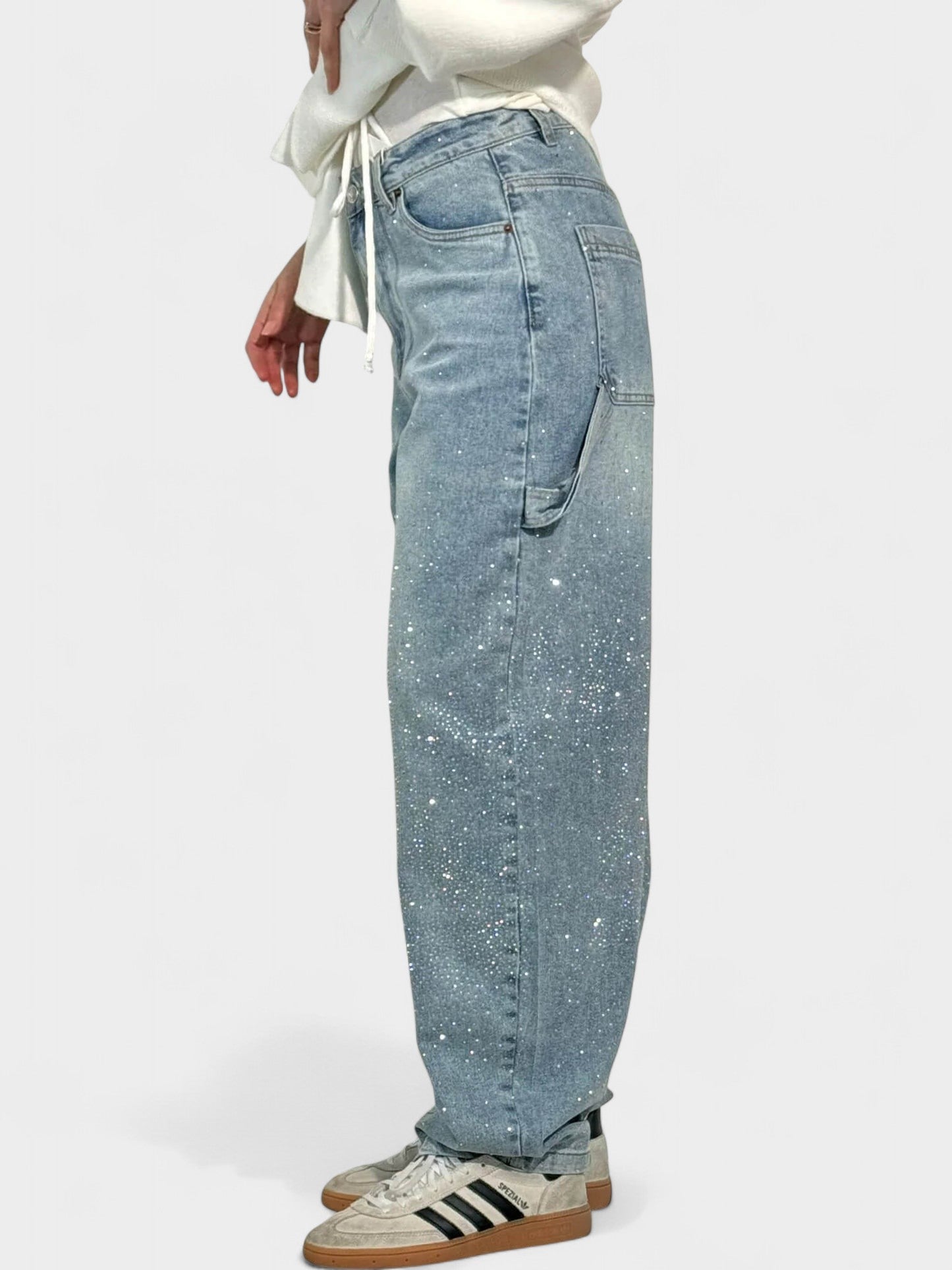 Sia | Diamond - Embellished Balloon Jeans - Lora Toronto