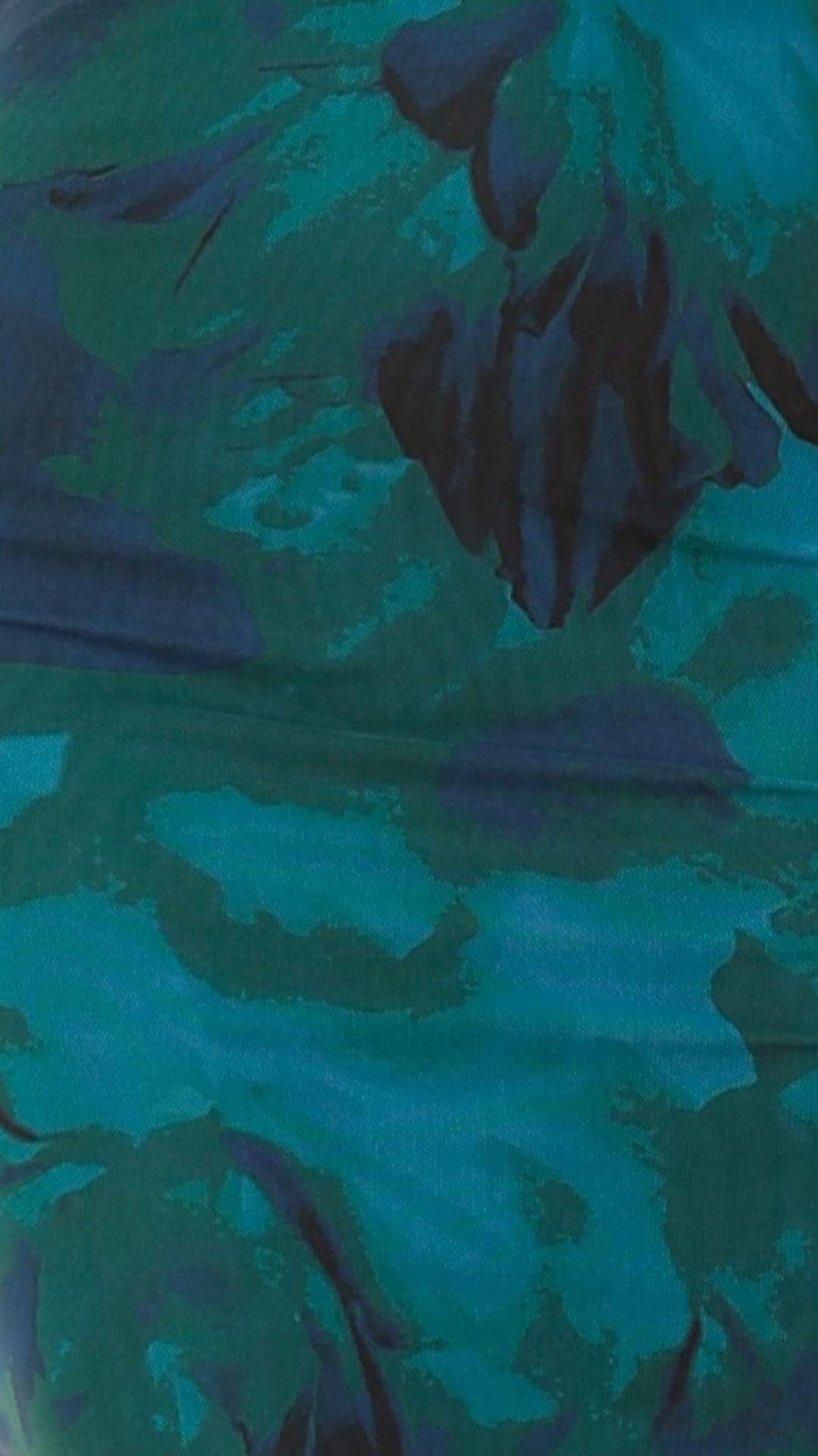 Sofia | Teal Floral Midi Dress - Lora Toronto