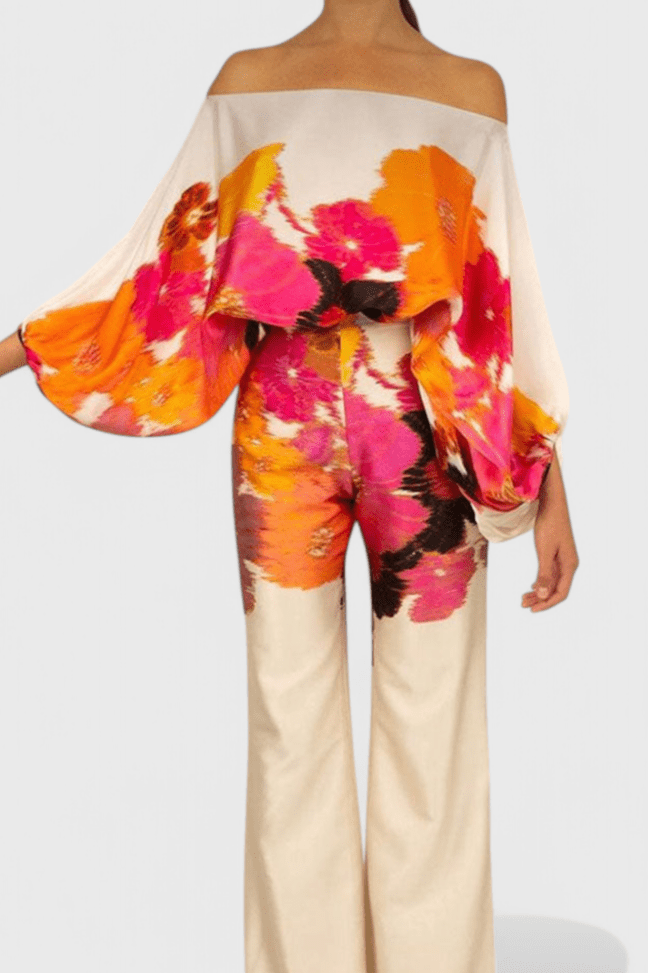 Sybella Off - Shoulder 2 Piece Set with Wide - Leg Pants - Lora Toronto