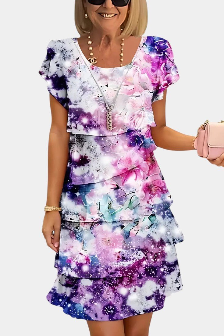 Tamara | Tiered Floral Ruffle Dress - Lora Toronto