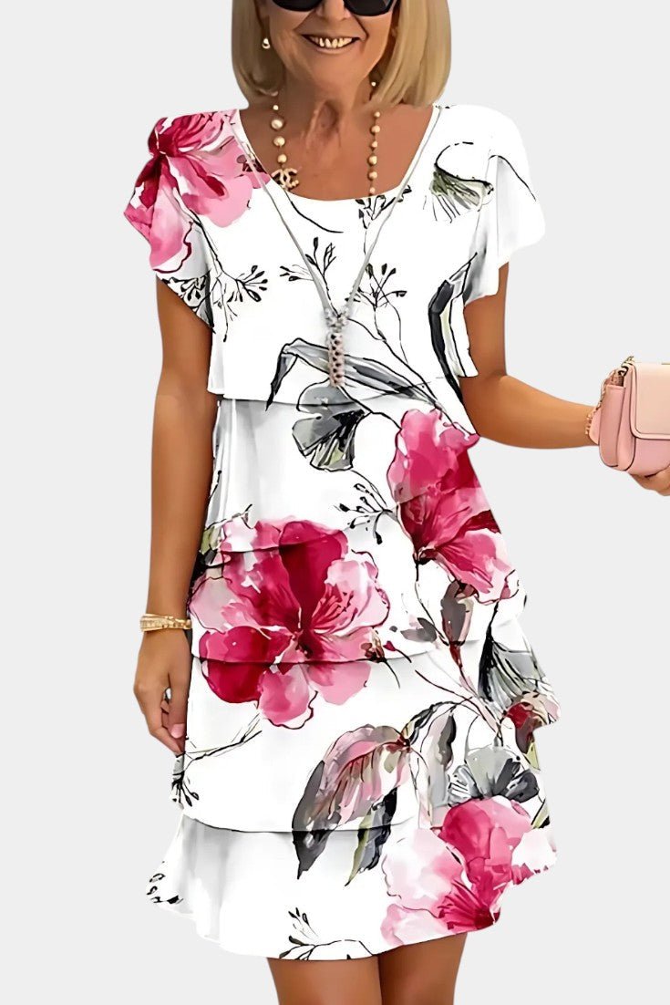 Tamara | Tiered Floral Ruffle Dress - Lora Toronto