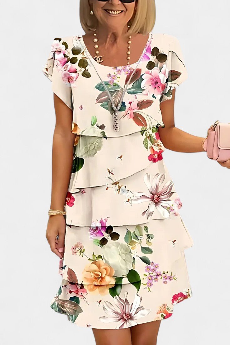 Tamara | Tiered Floral Ruffle Dress - Lora Toronto