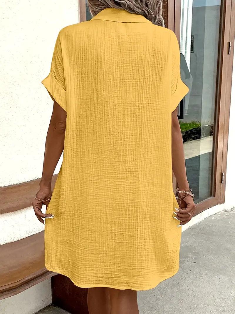 The Timeless V - Neck Blouse Dress - Lora Toronto