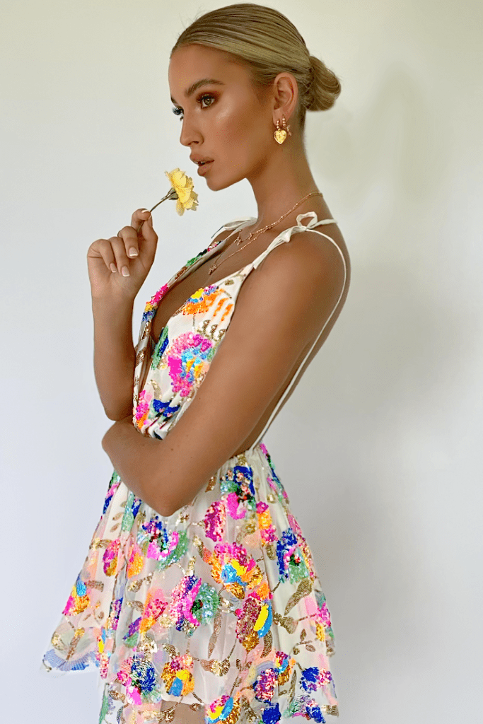 Vera | Tropical Mini Dress - Lora Toronto