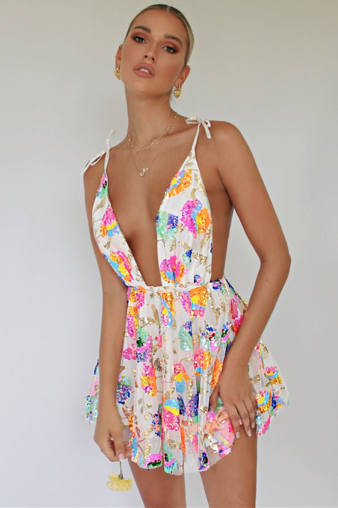 Vera | Tropical Mini Dress - Lora Toronto