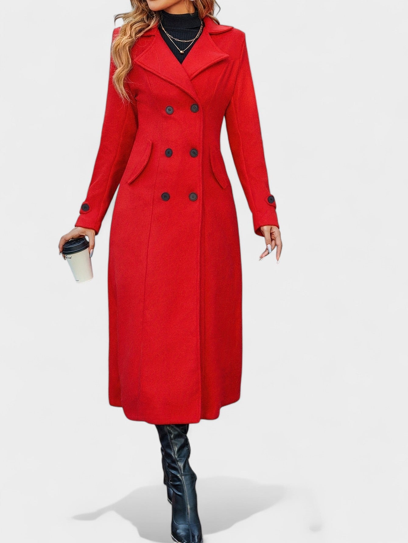 Victoria | Double - Breasted Lapel Overcoat - Lora Toronto