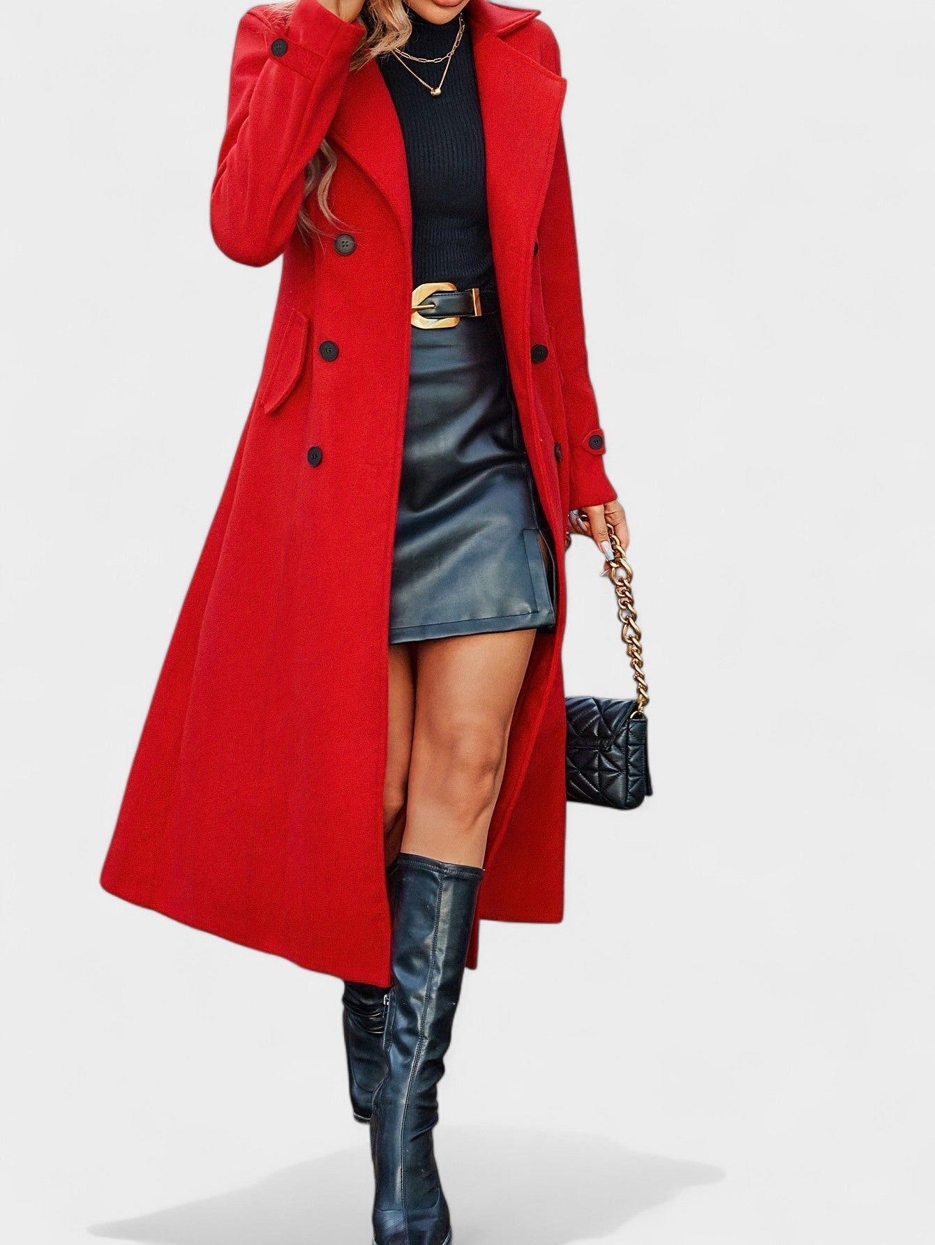 Victoria | Double - Breasted Lapel Overcoat - Lora Toronto