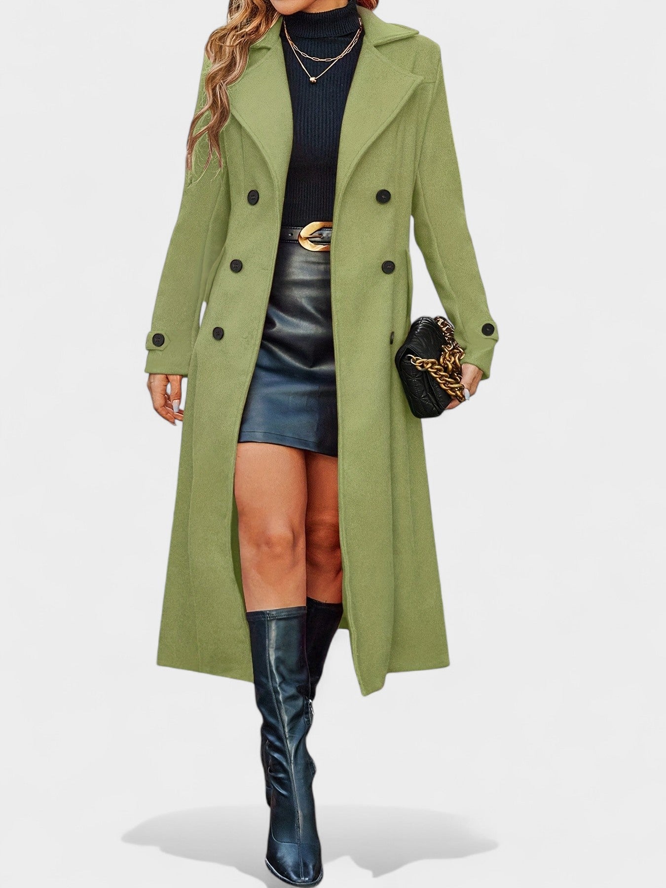 Victoria | Double - Breasted Lapel Overcoat - Lora Toronto