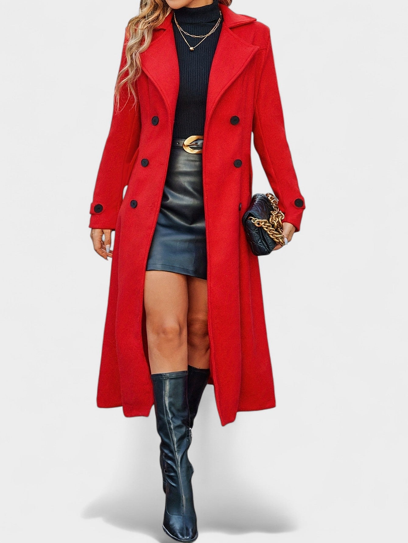 Victoria | Double - Breasted Lapel Overcoat - Lora Toronto