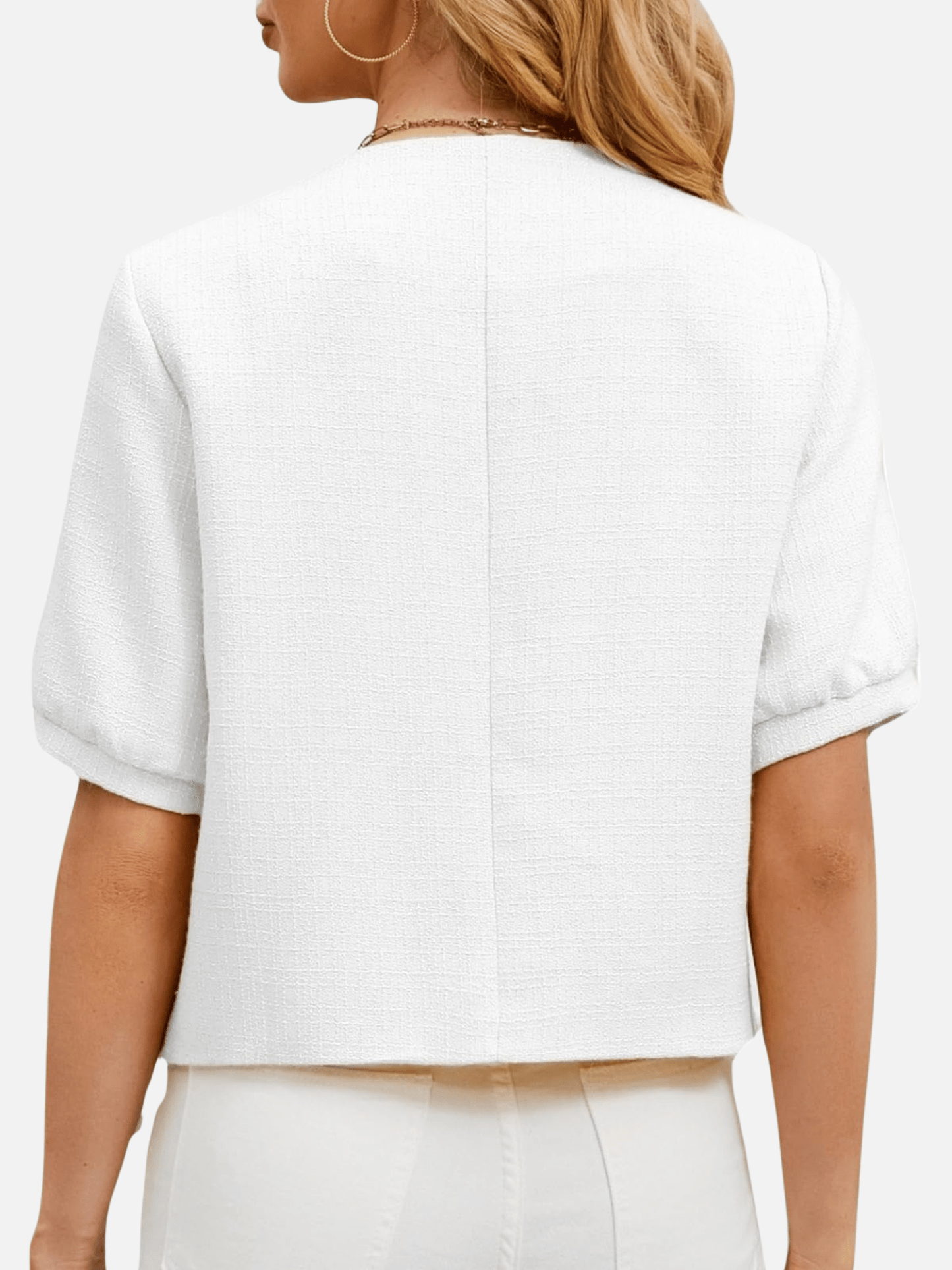 Vivienne | Cropped Tweed Blazer Jacket - Lora Toronto