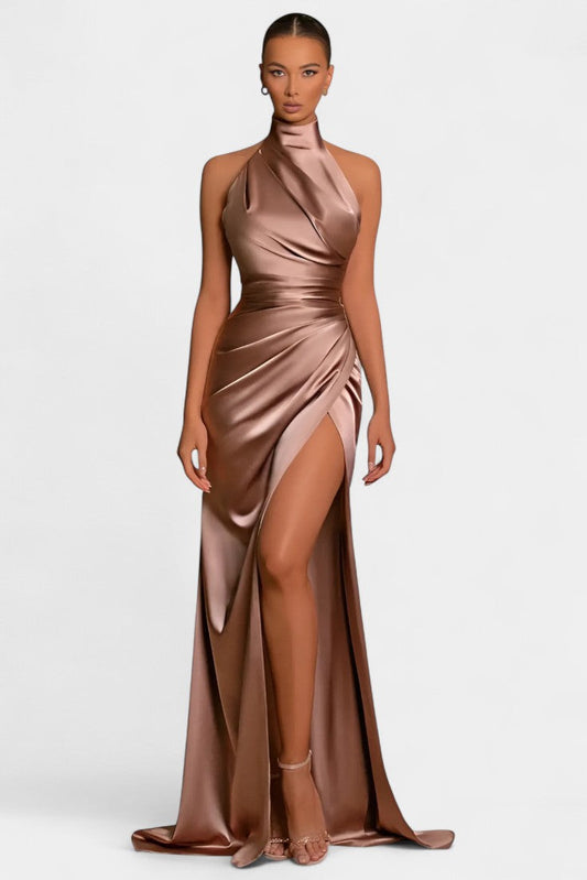 Symone Twisted Halter Neck Gown