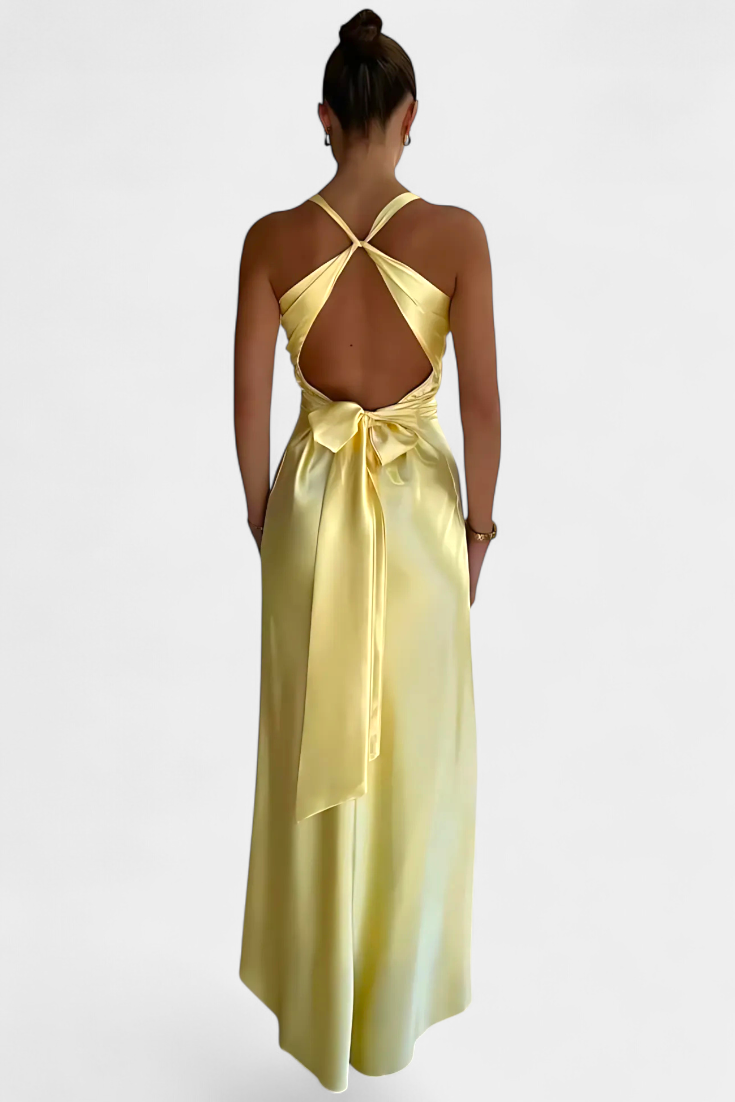Dolores Sleeveless Twist-Waist Maxi Dress