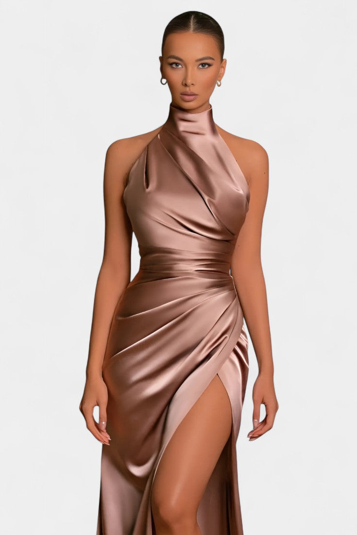 Symone Twisted Halter Neck Gown
