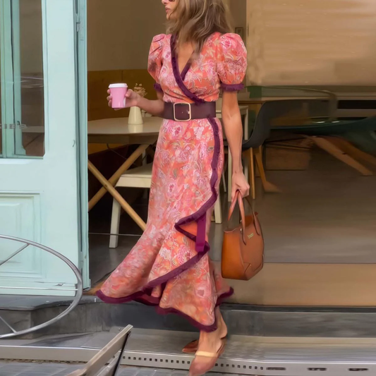 Elise Soft Pink Maxi Dress.