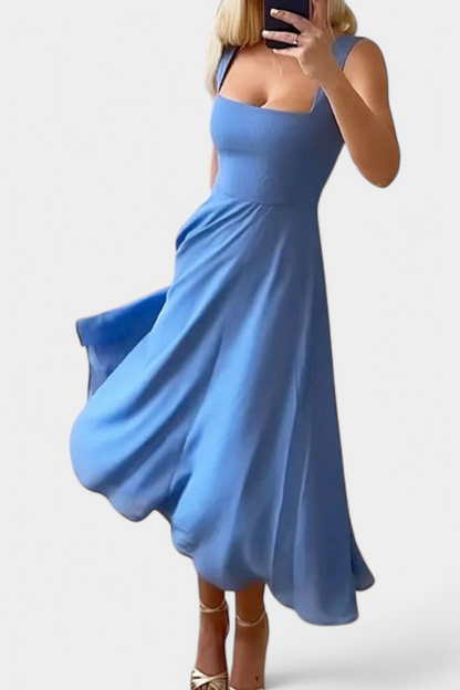 Mary Sleeveless Fit and Flare A-Line Midi Dress