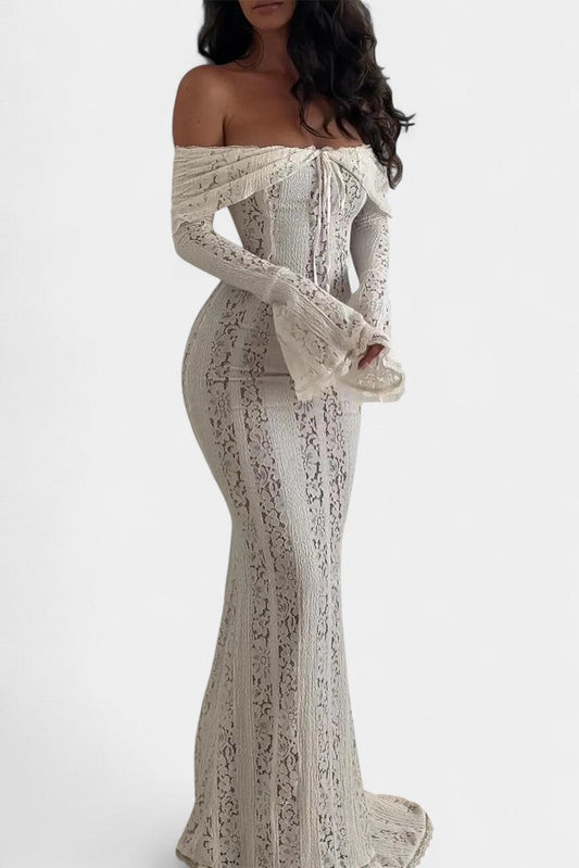 Rosalie Lace Off-Shoulder Maxi Dress