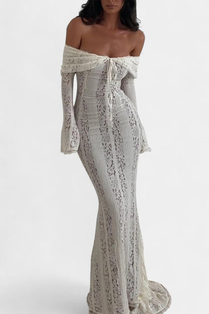 Rosalie Lace Off-Shoulder Maxi Dress