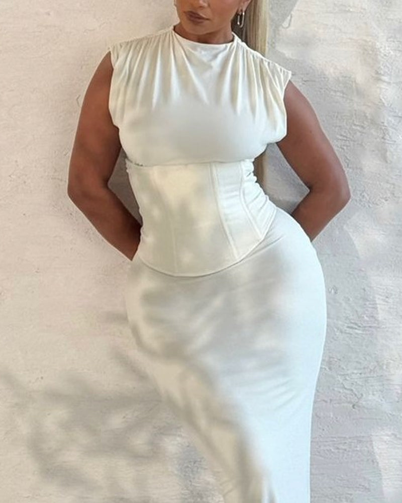 Savina Sculpt Maxi Dress