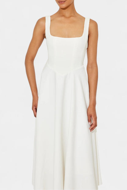 Mary Sleeveless Fit and Flare A-Line Midi Dress