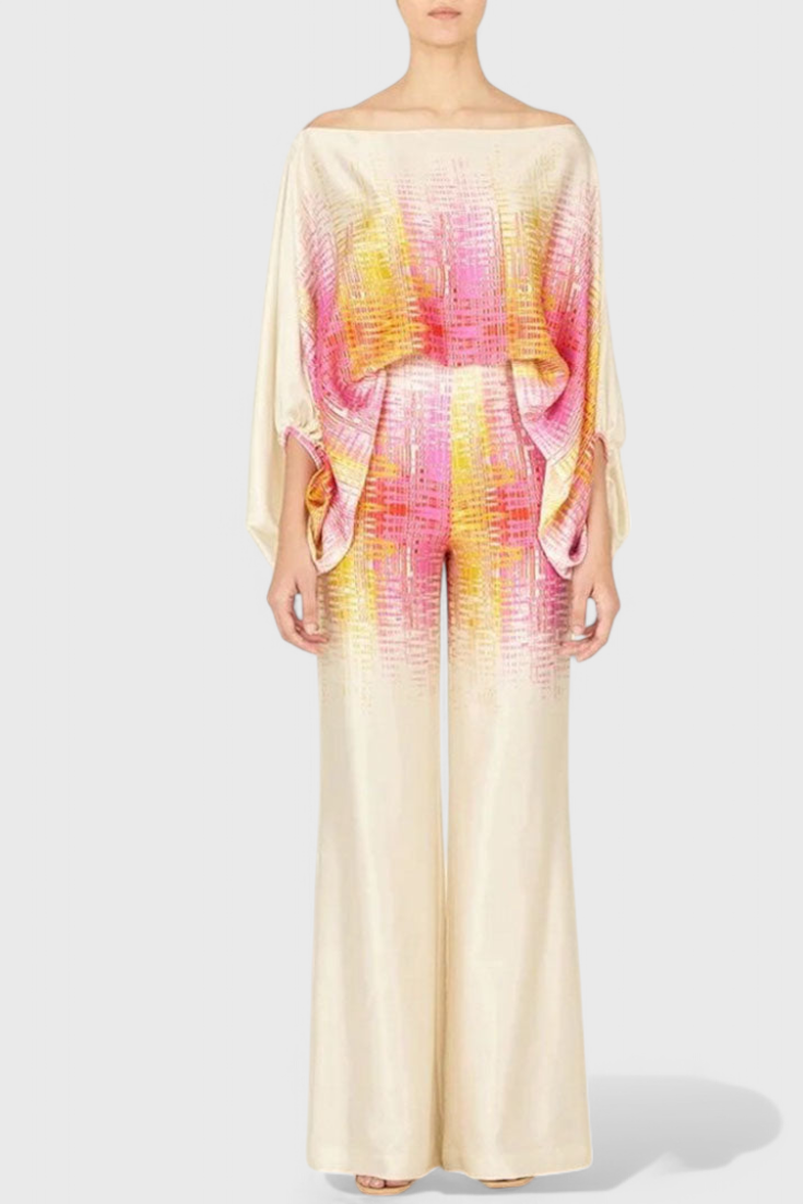 Sybella Off-Shoulder 2 Piece Set with Wide-Leg Pants