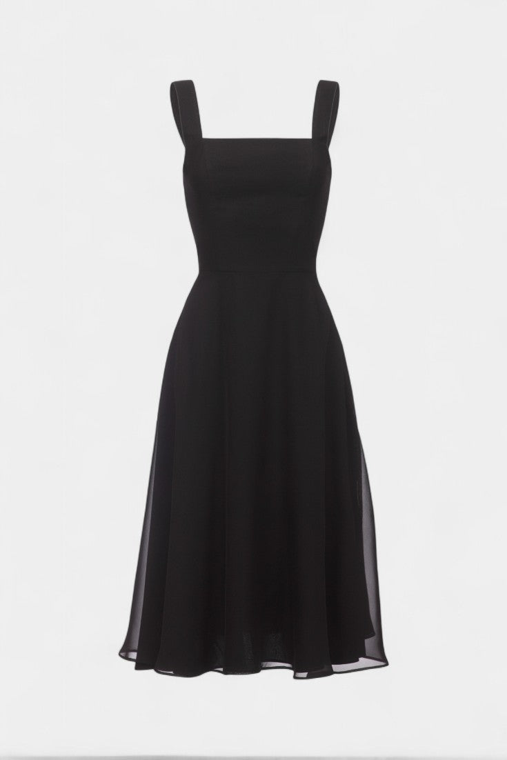 Mary Sleeveless Fit and Flare A-Line Midi Dress