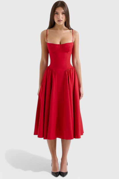 Felicity Sleeveless Corset Midi Dress