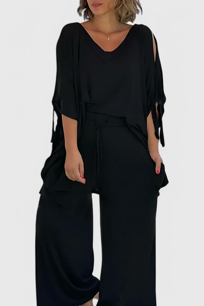 Cecilia Two-Piece Set with Off-Shoulder Detail