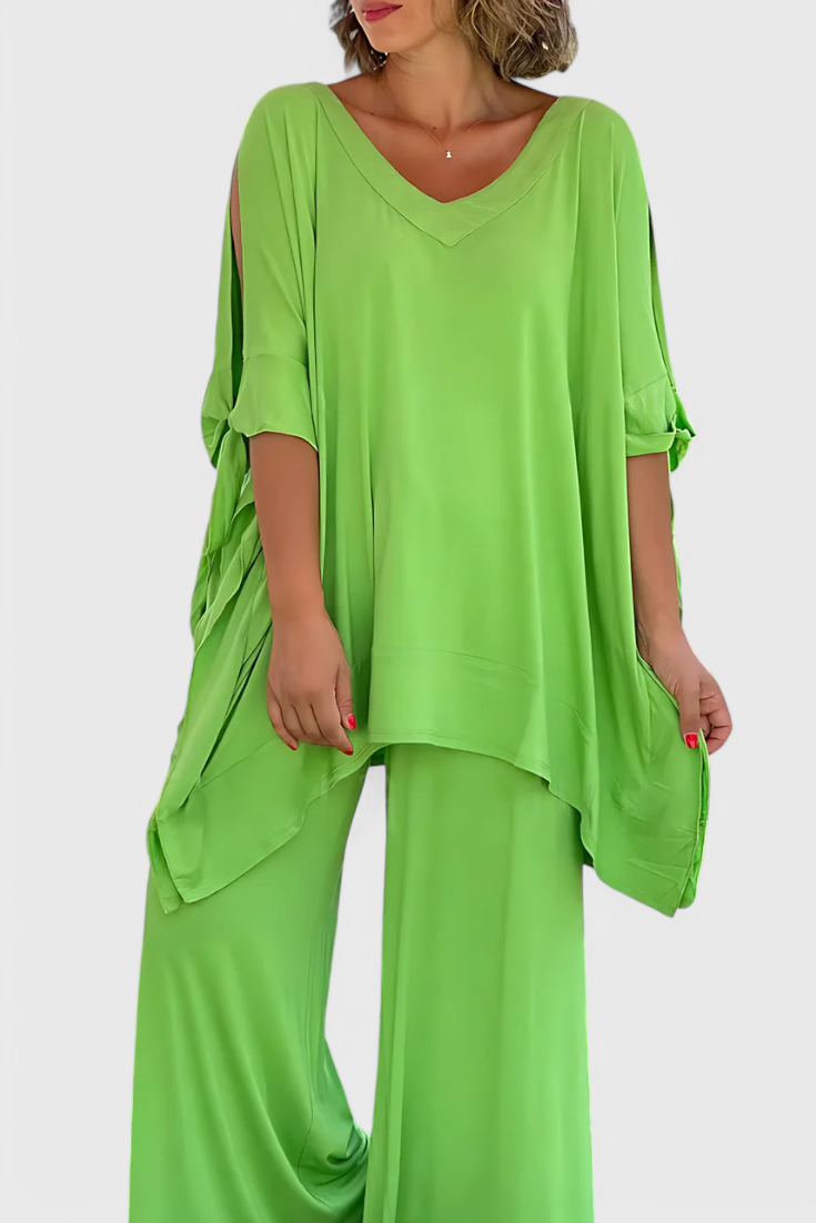 Cecilia Two-Piece Set with Off-Shoulder Detail