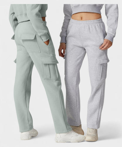 Alana | High - Waist Fleece Cargo Sweatpants - Lora Toronto
