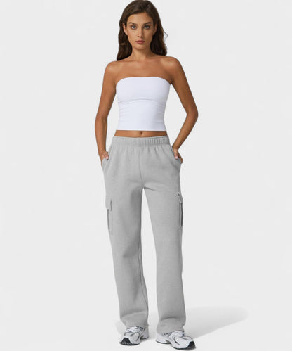 Alana | High - Waist Fleece Cargo Sweatpants - Lora Toronto