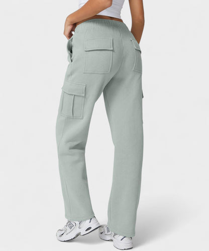 Alana | High - Waist Fleece Cargo Sweatpants - Lora Toronto