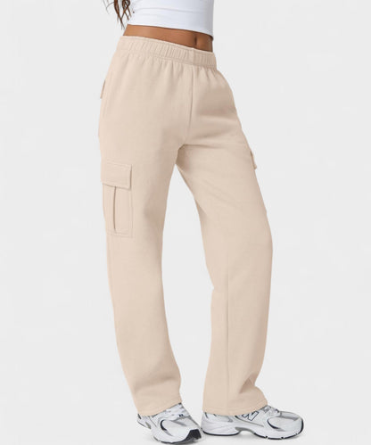Alana | High - Waist Fleece Cargo Sweatpants - Lora Toronto