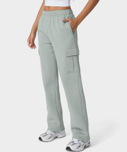 Alana | High - Waist Fleece Cargo Sweatpants - Lora Toronto