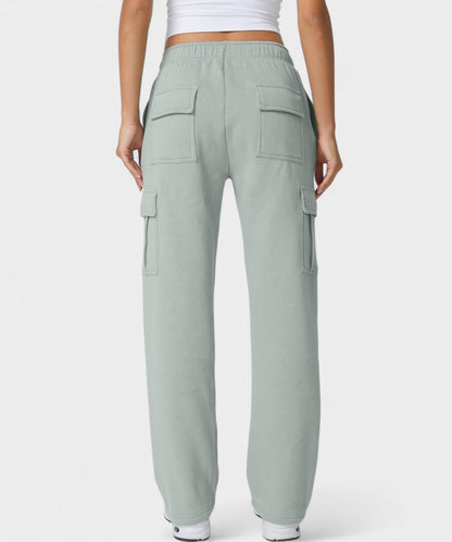 Alana | High - Waist Fleece Cargo Sweatpants - Lora Toronto