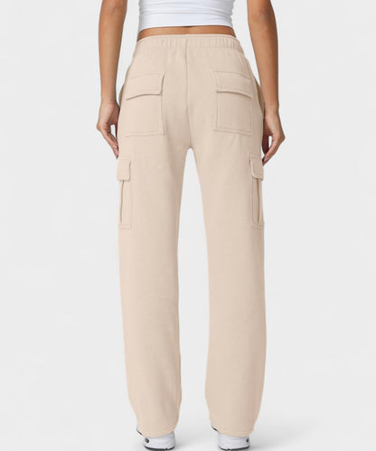 Alana | High - Waist Fleece Cargo Sweatpants - Lora Toronto