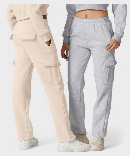 Alana | High - Waist Fleece Cargo Sweatpants - Lora Toronto