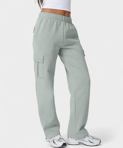 Alana | High - Waist Fleece Cargo Sweatpants - Lora Toronto