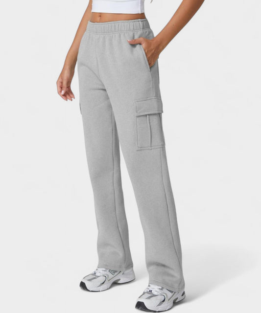 Alana | High - Waist Fleece Cargo Sweatpants - Lora Toronto