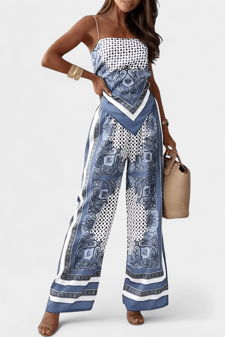Anna Paisley Tie - Back Co - Ord Set - Lora Toronto