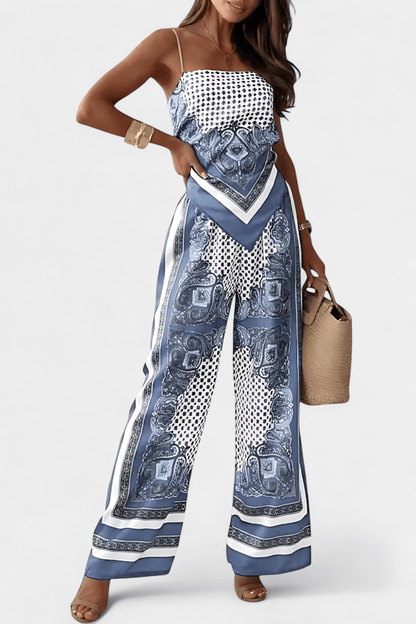 Anna Paisley Tie - Back Co - Ord Set - Lora Toronto
