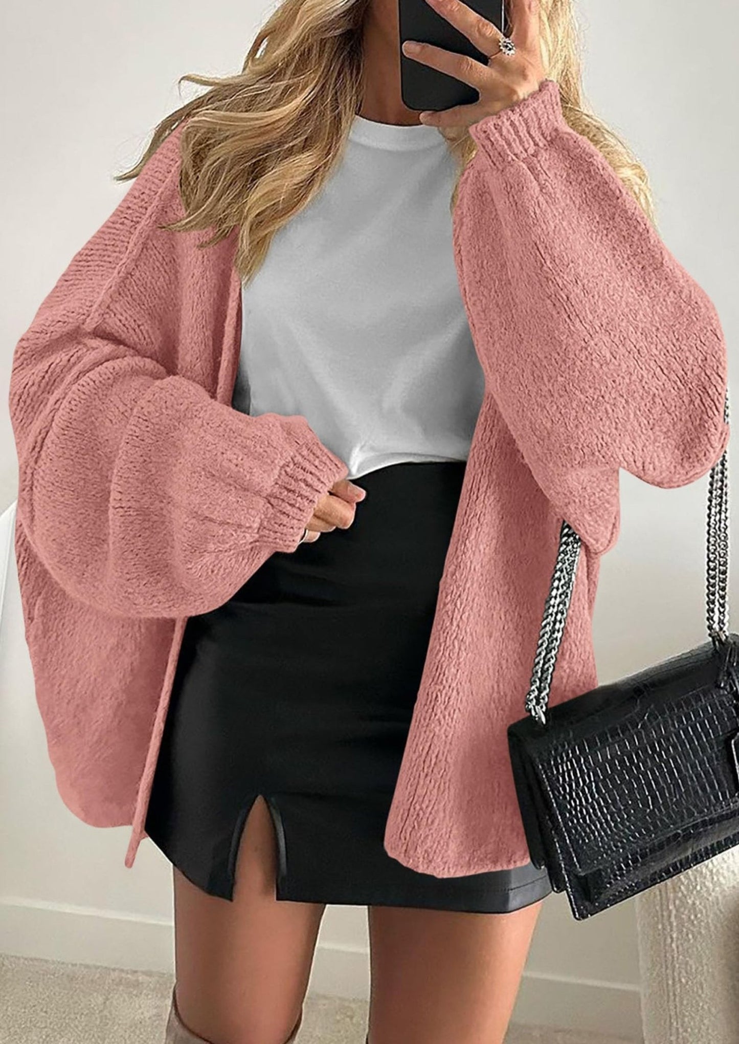Aria | Oversized Knit Cardigan Sweater - Lora Toronto