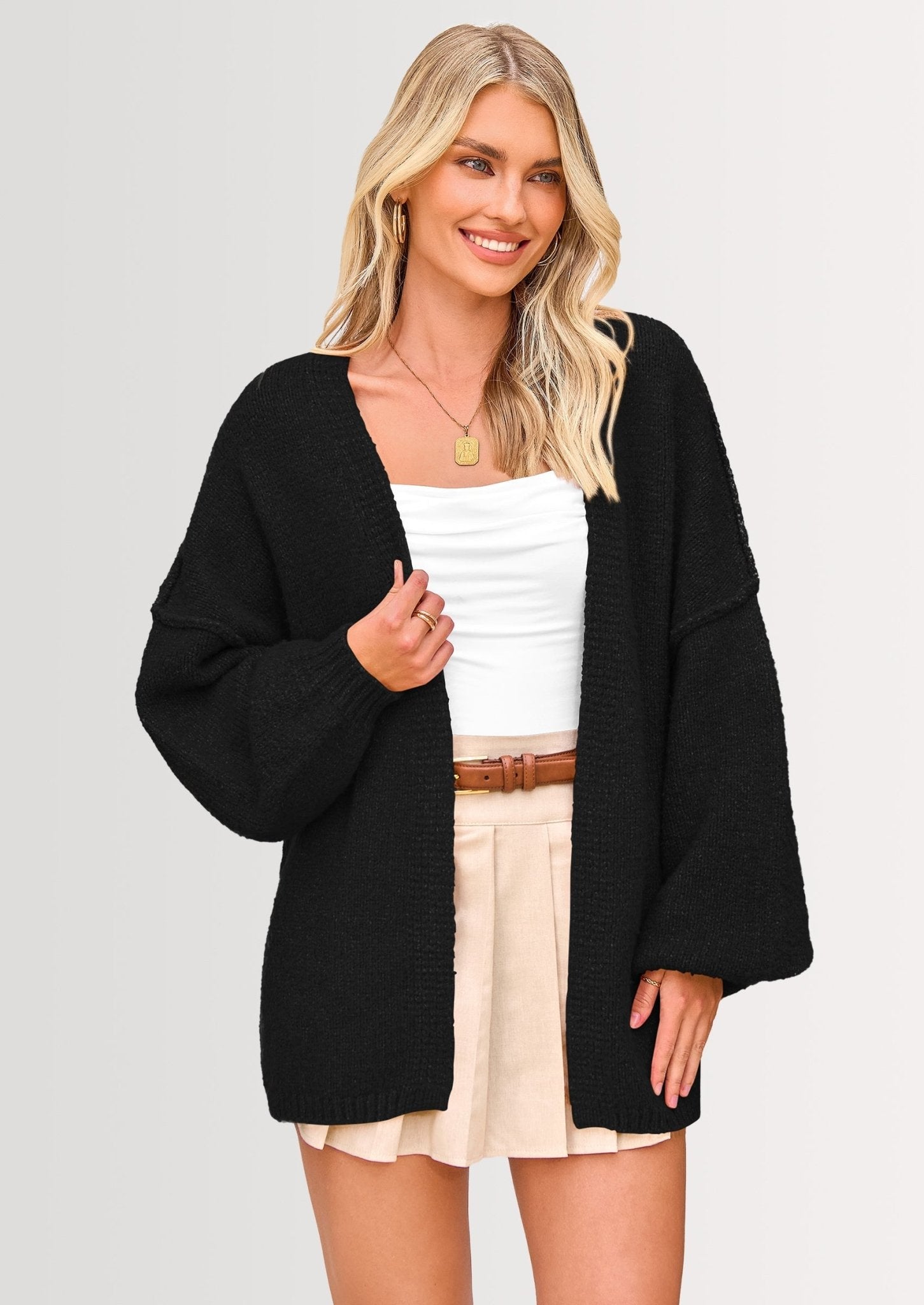 Aria | Oversized Knit Cardigan Sweater - Lora Toronto