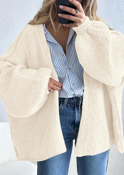 Aria | Oversized Knit Cardigan Sweater - Lora Toronto